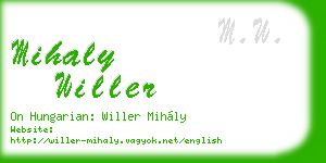 mihaly willer business card